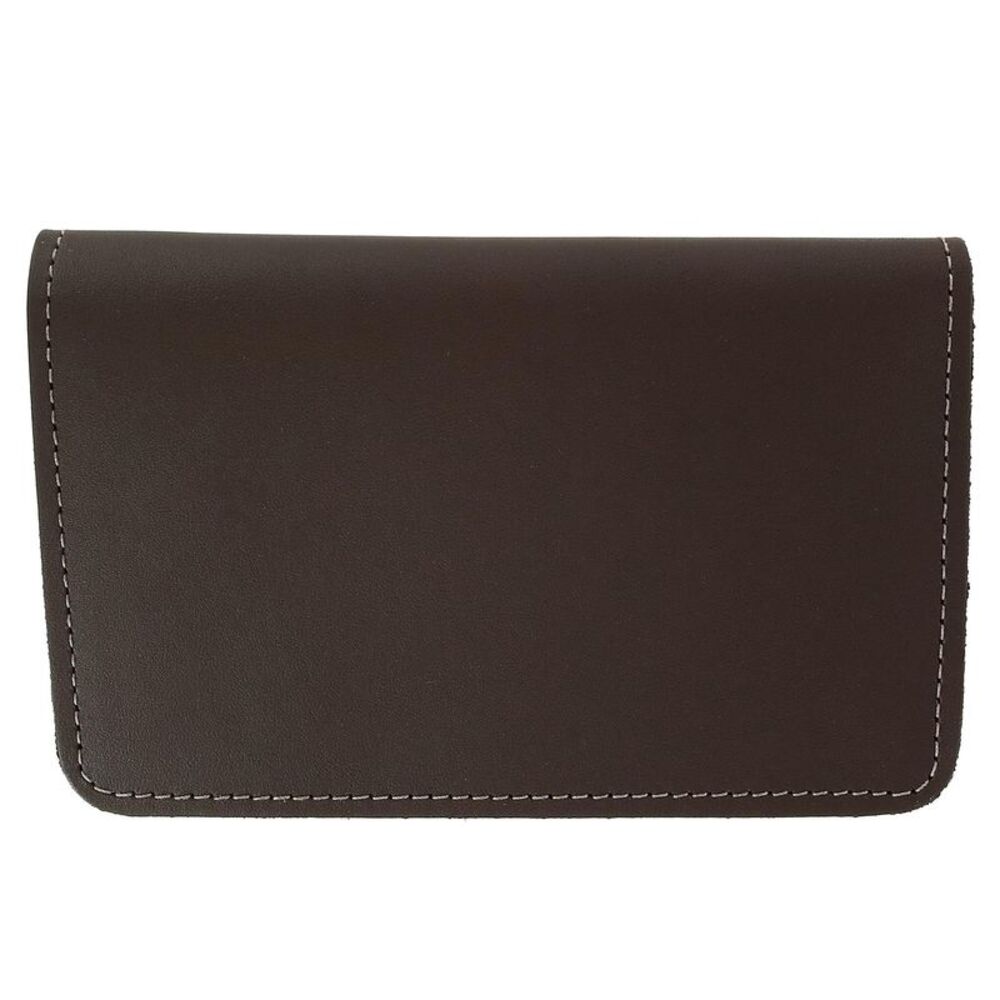 CTM Leather Top Stub Checkbook Cover Wallet